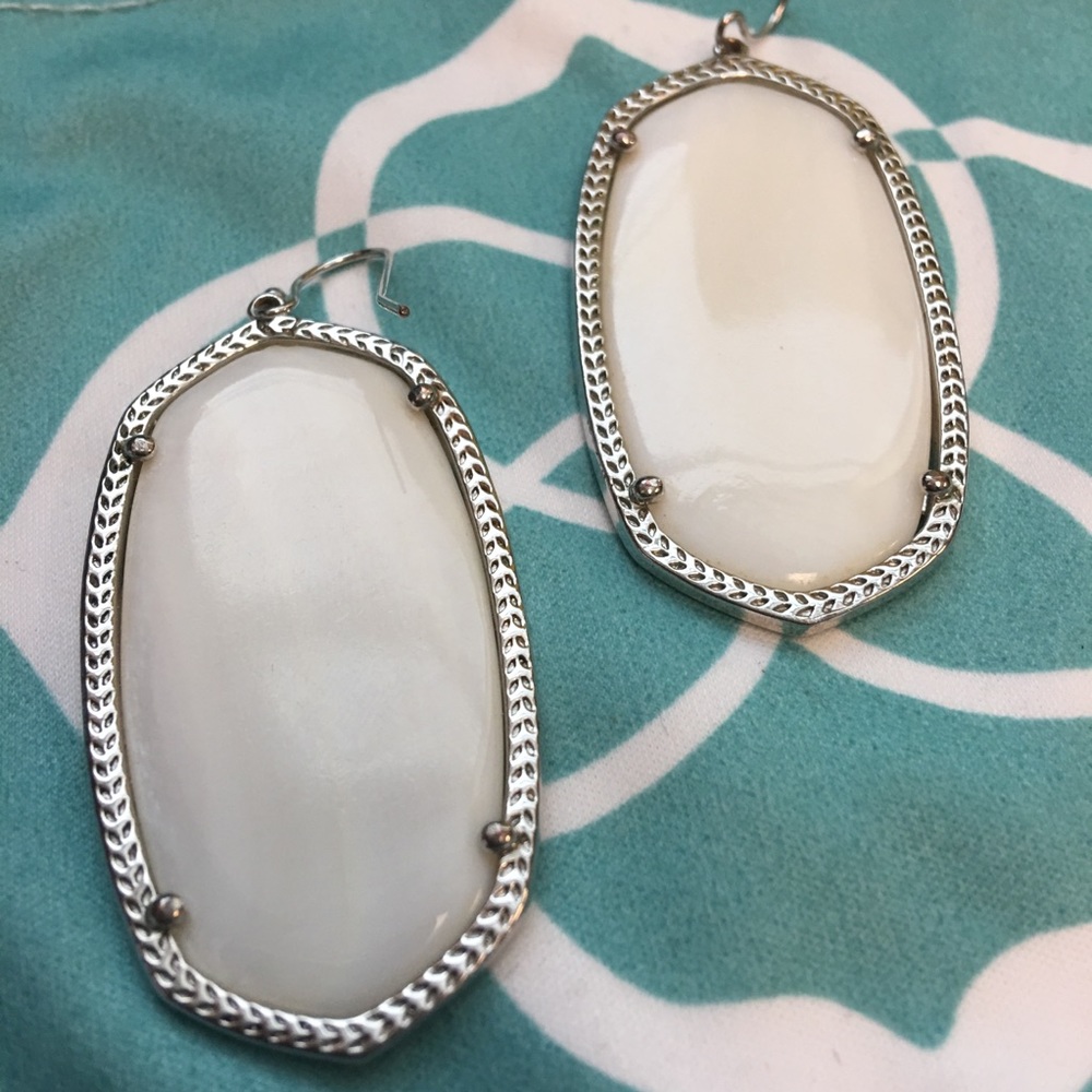 Kendra Scott White Pearl Danielle Earrings